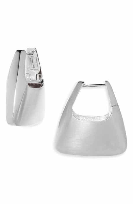 Oslo Hinge Square Hoop Earrings