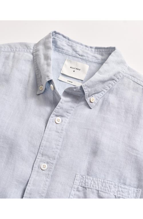 Billy Reid Short Sleeve Linen Tuscumbia Shirt Button Down