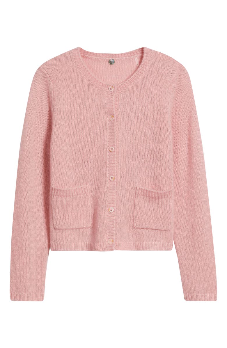 MARGARET O'LEARY Coco Cashmere & Silk Pocket Cardigan, Alternate, color, Tea Rose