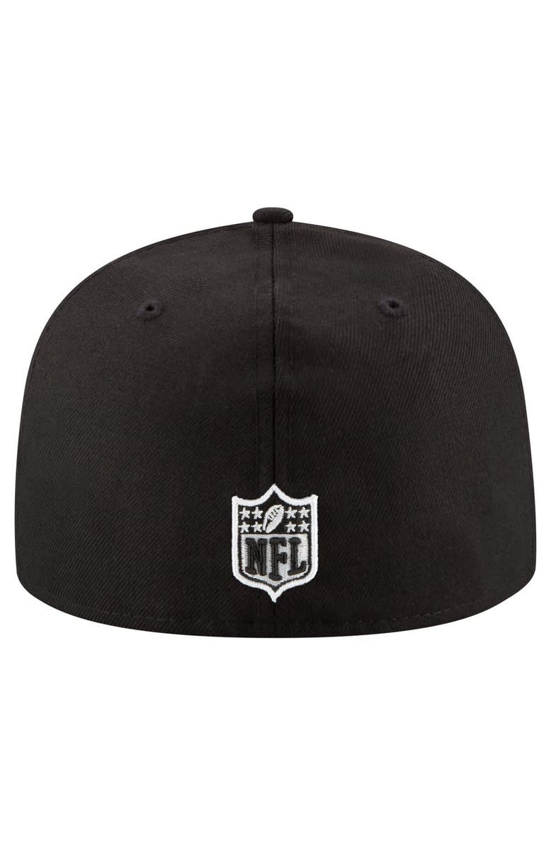 New Era Men's New Era  Black Tennessee Titans Black & White 59FIFTY Fitted Hat, Alternate, color, Black
