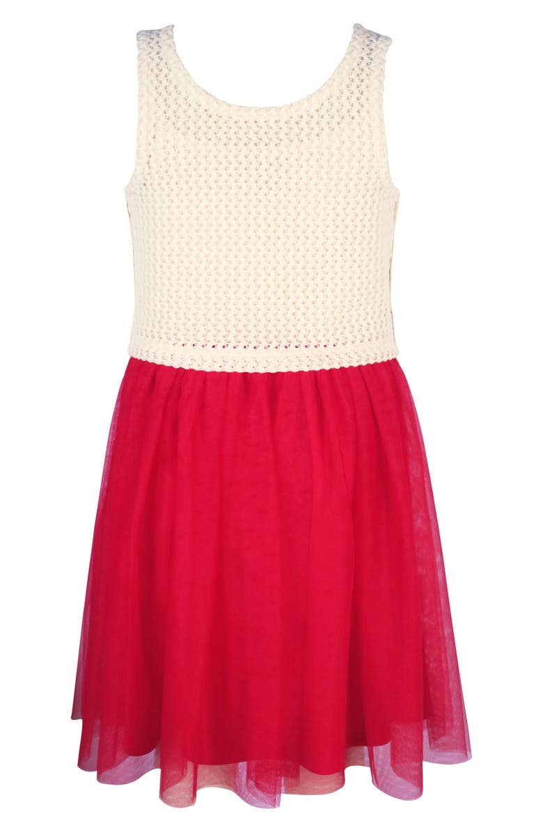Zunie Kids' Strawberry Open Stitch Dress, Alternate, color,