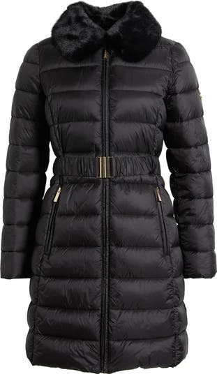 Michael Kors Belted Packable Long Puffer Jacket | Nordstrom