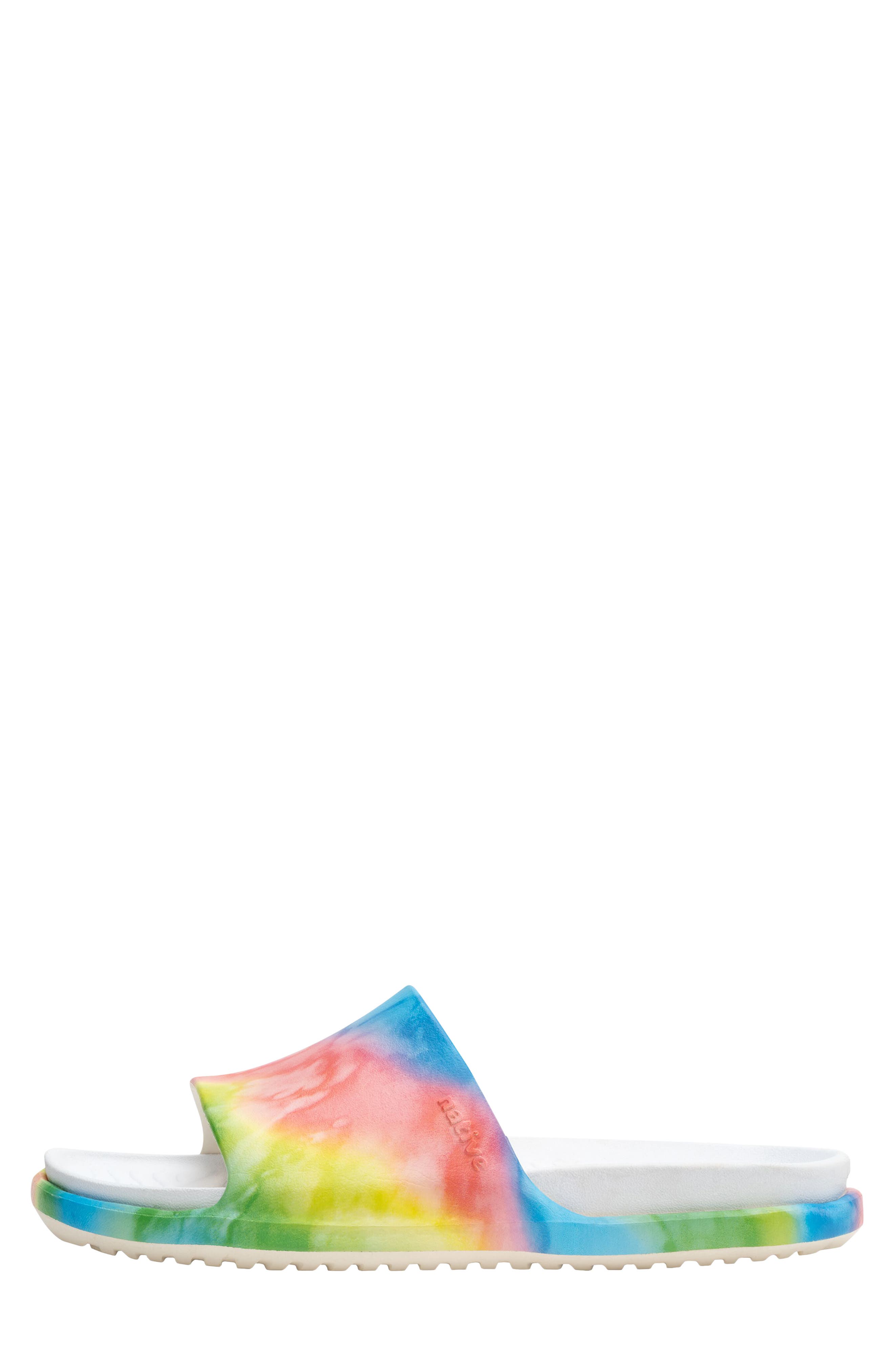 Spencer LX Print Slide Sandal, Alternate, color, SHELL WHITE/ RAIN TIE DYE