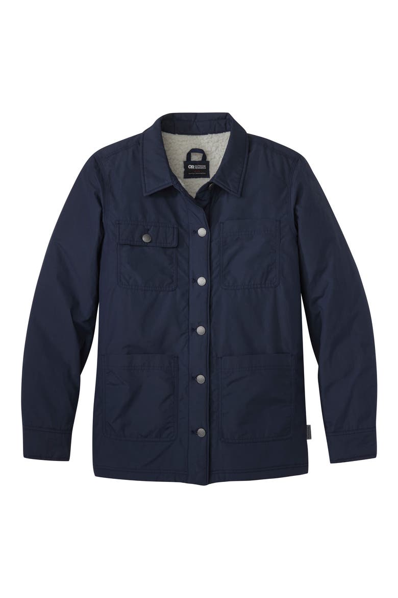 Water Resistant Lined Chore Jacket, Alternate, color, NAVAL BLUE