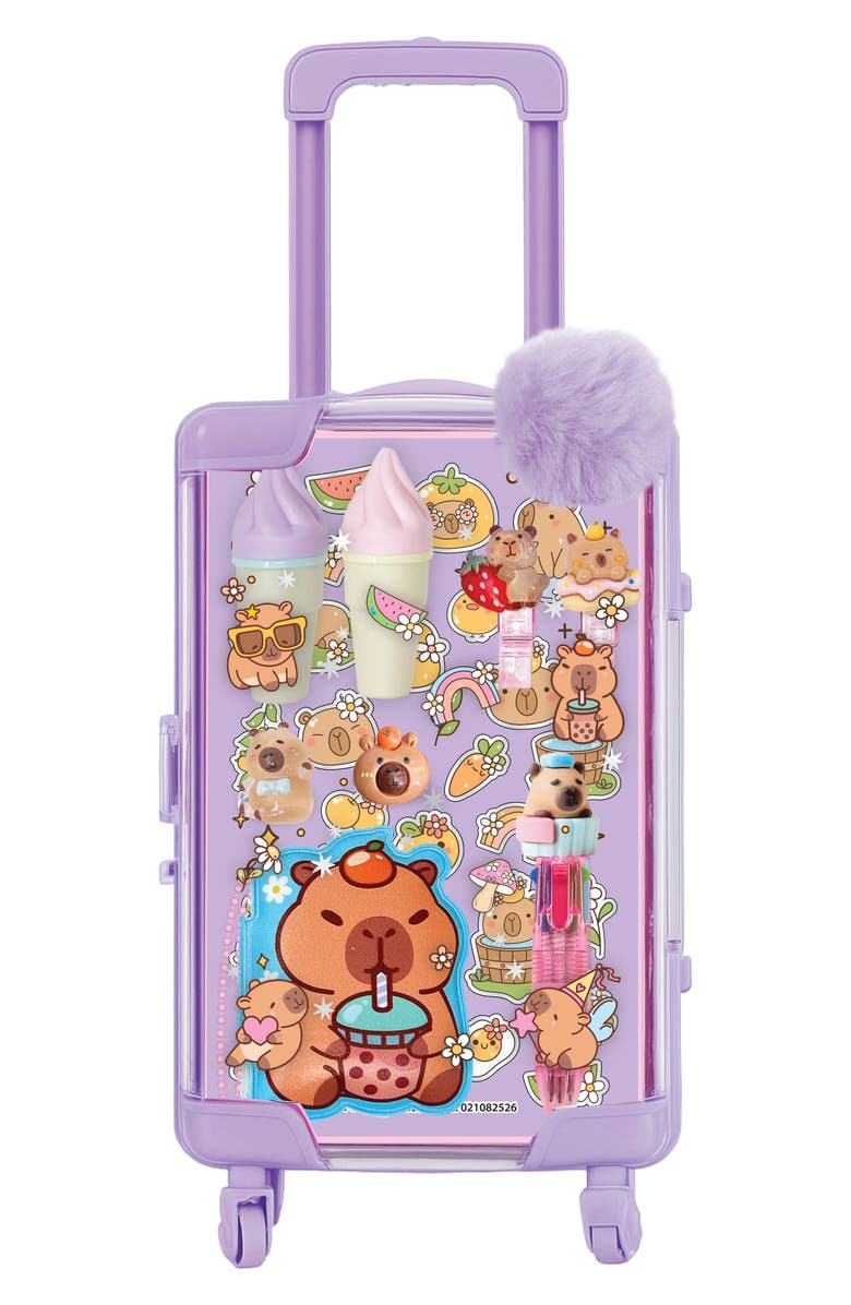 HOT FOCUS Kids' Capybara Mini Stationary Luggage, Main, color, Purple Multi Color