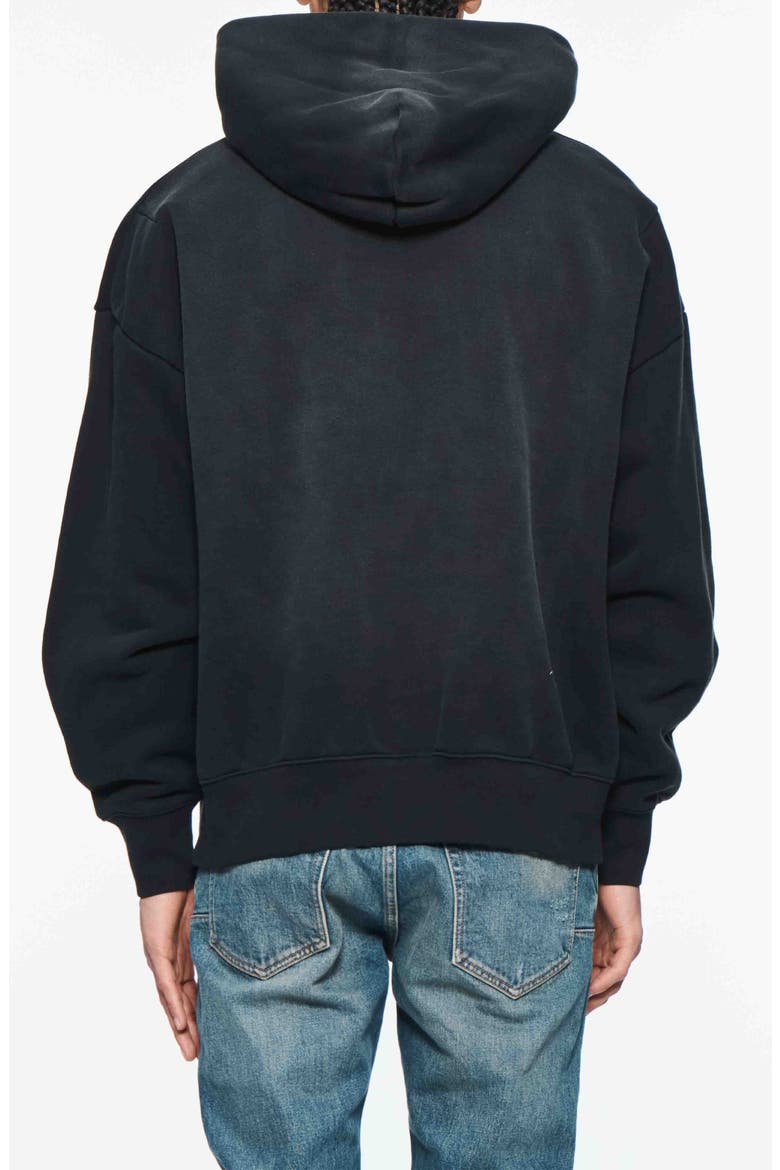 Oversize Fleece Graphic Hoodie, Alternate, color, BLACK