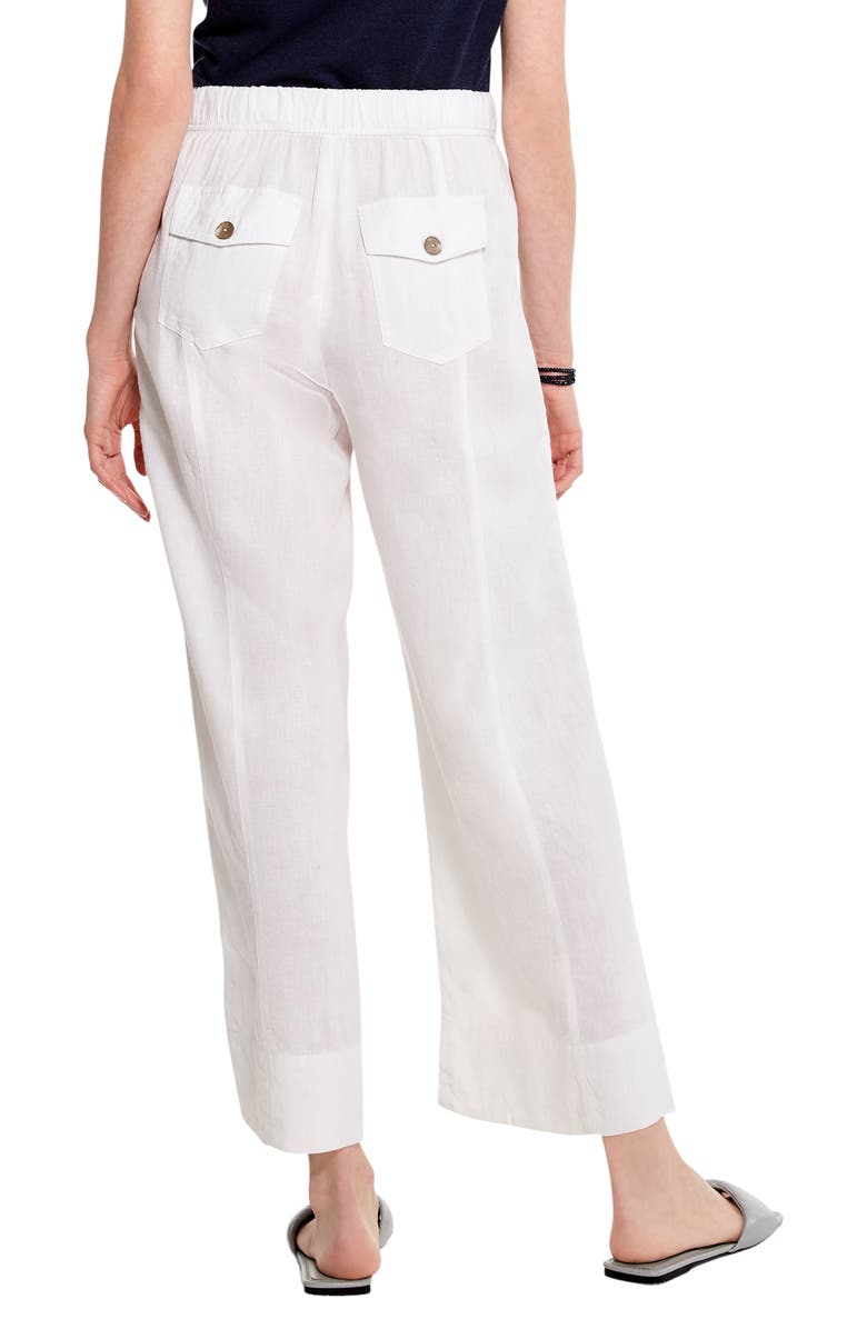 NIC+ZOE Rumba Park Slit Hem Linen Blend Wide Leg Pants, Alternate, color,