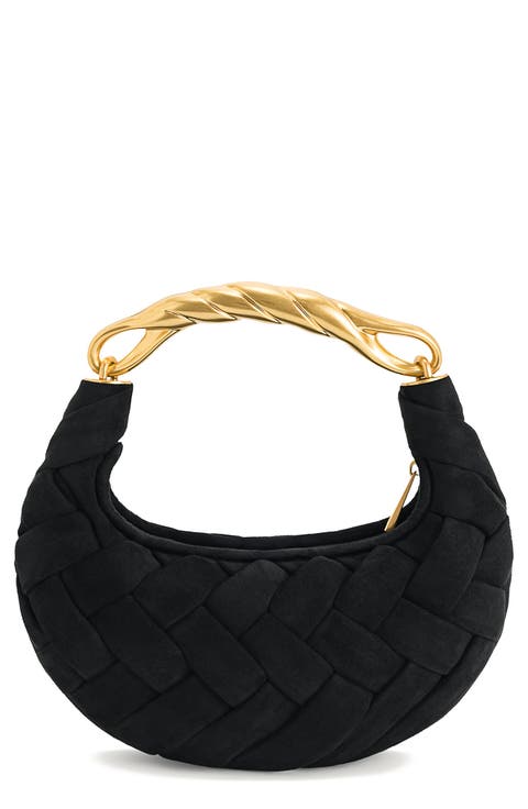 Orla Woven Faux Leather Clutch