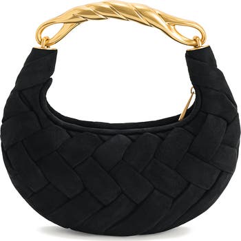Orla Woven Faux Suede Clutch