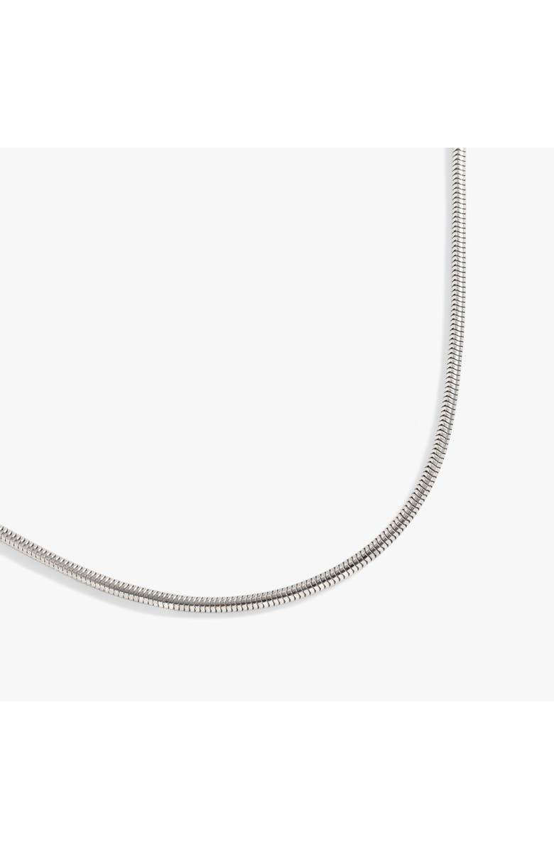 Alex and Ani Round Herringbone Layering Necklace, Alternate, color, Silver