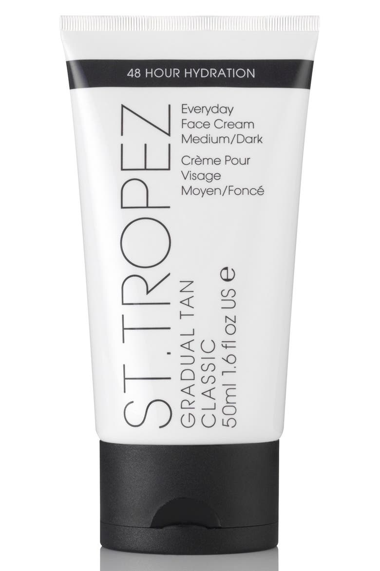 Gradual Tan Classic Everyday Face Cream, Main, color, MEDIUM / DARK