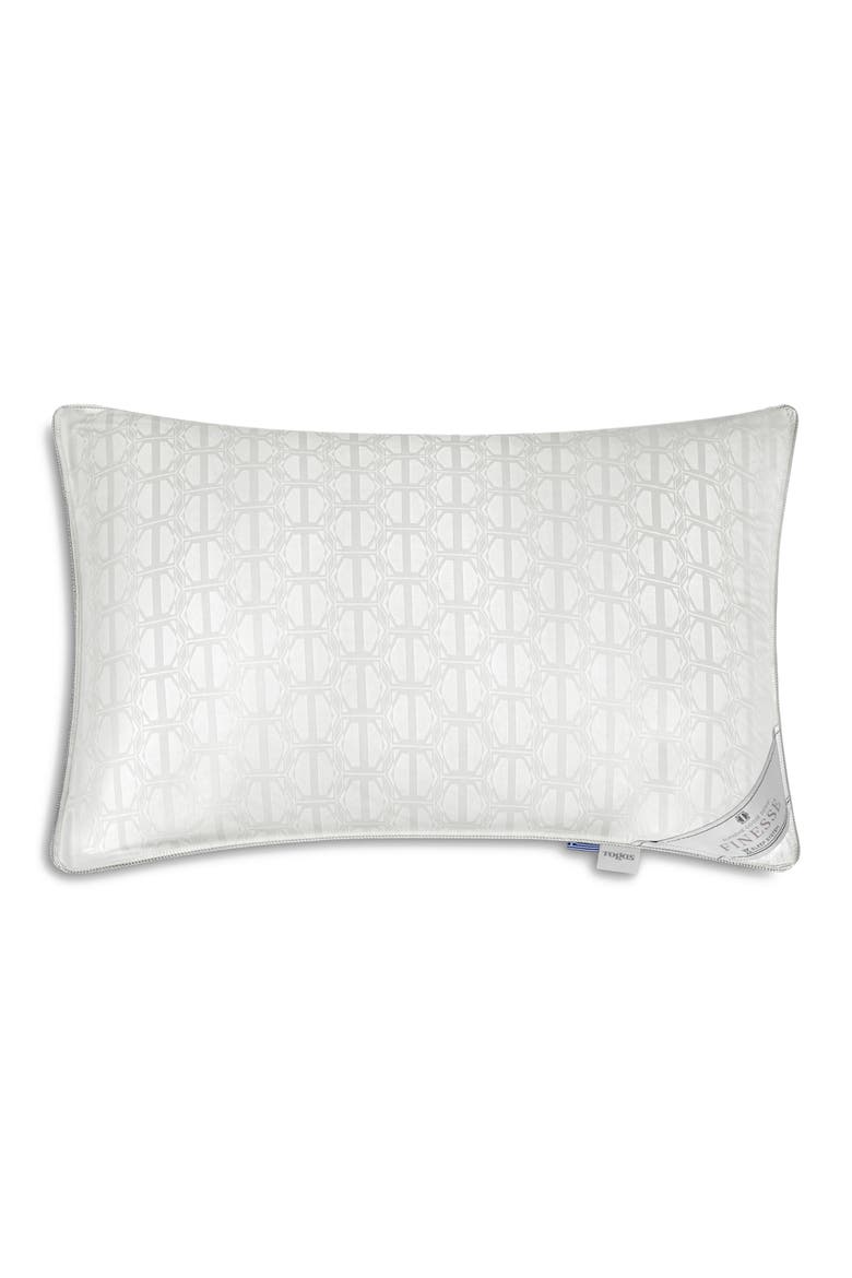 Finesse silk cotton pillow, Main, color, White