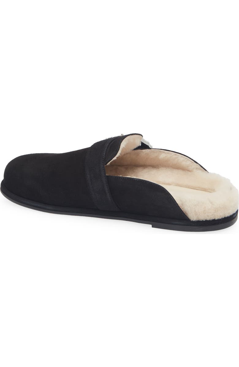 Stuart Weitzman June Genuine Shearling Mule, Alternate, color, Black/ Natural