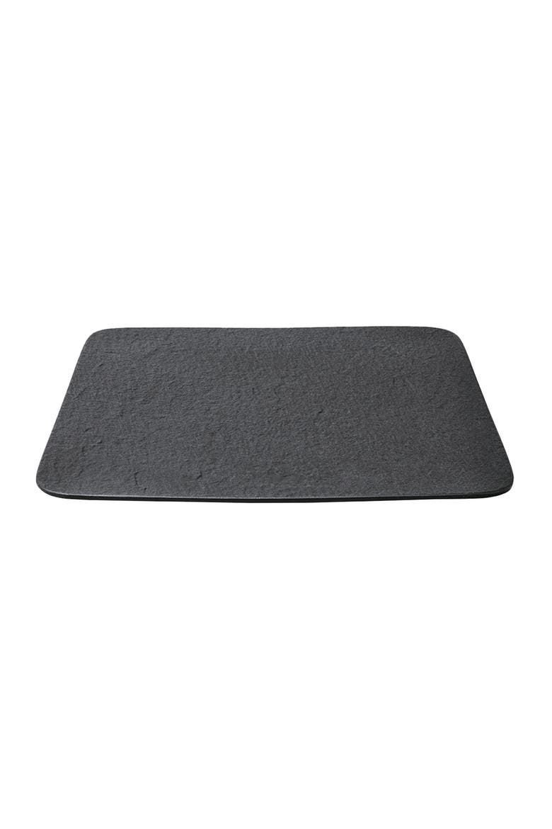 Manufacture Rock Square Serving/Gourmet Plate, Alternate, color, black