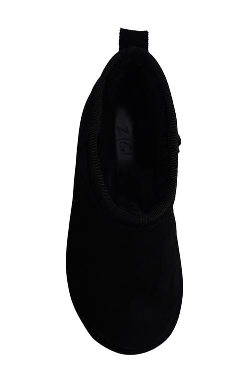 Zigi Bliss Faux Shearling Platform Bootie In Black