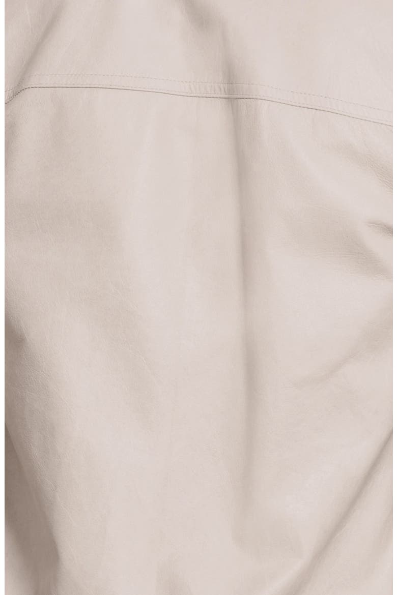 Leather Bomber Jacket, Alternate, color, PEARL
