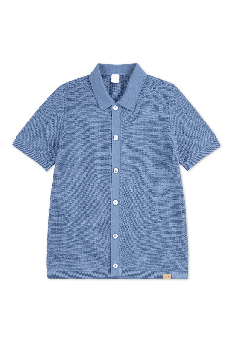 Kids' Swolo Button-Up Sweater Polo, Main, color, INFINITY