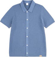 abercrombie kids Kids' Swolo Button-Up Sweater Polo