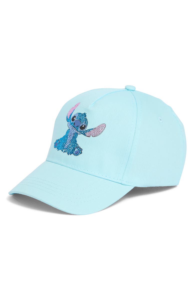 USPA ACCESSORIES Kids' x Disney Stitch Rhinestone Baseball Cap, Main, color, Blue