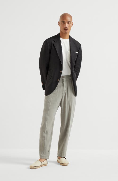 Brunello Cucinelli Leisure Fit Trousers In Khaki