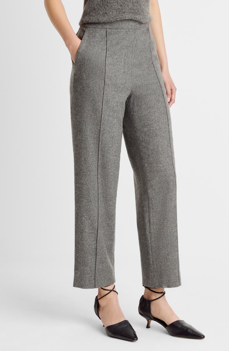 Vince Wool Blend Easy Crop Pants, Alternate, color, Medium Heather Grey