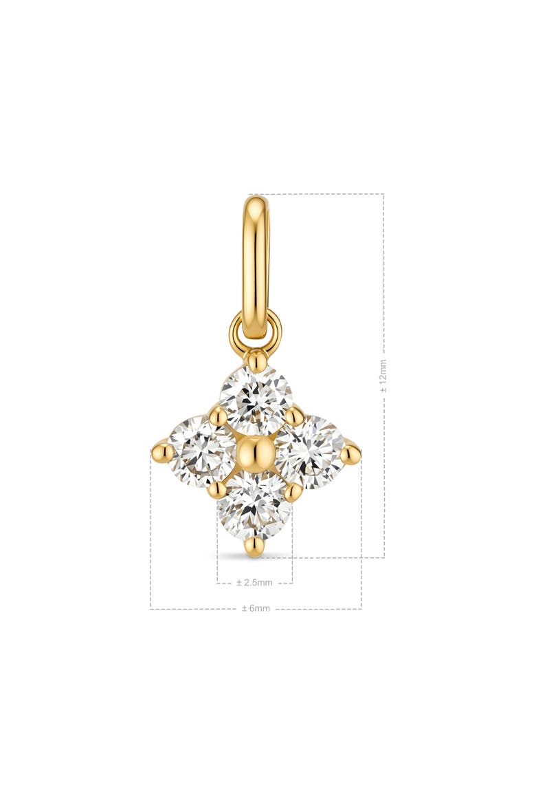 Clover Lab Grown Diamond Pendant in 14K Gold, Alternate, color, Gold