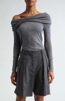 Róhe One-Shoulder Wool Top