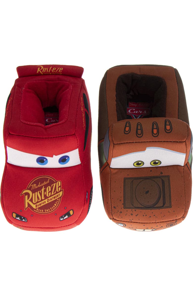 Disney Pixar Cars Lightning McQueen Boys Slippers, Alternate, color, Blue/Red