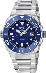 GEVRIL Fortuna Automatic Stainless Steel Bracelet Watch