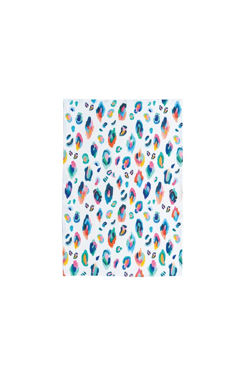 carol & frank Bright Leopard Towel, Main, color, White