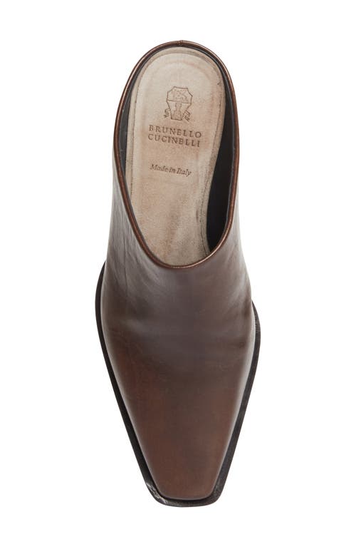 Brunello Cucinelli Western Leather Monili-heel Mules