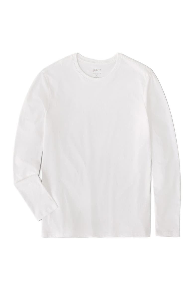 Organic Cotton Softspun Long Sleeve Tee, Alternate, color, White