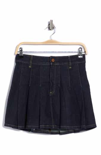 Suzie Pleated Denim Miniskirt