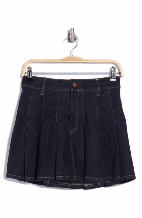 Suzie Pleated Denim Miniskirt