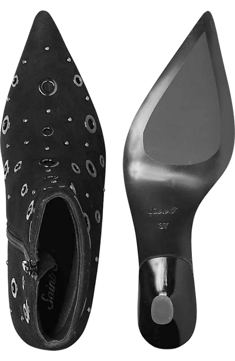 SAINT G Uru Pointed Toe Bootie, Alternate, color, Black Suede