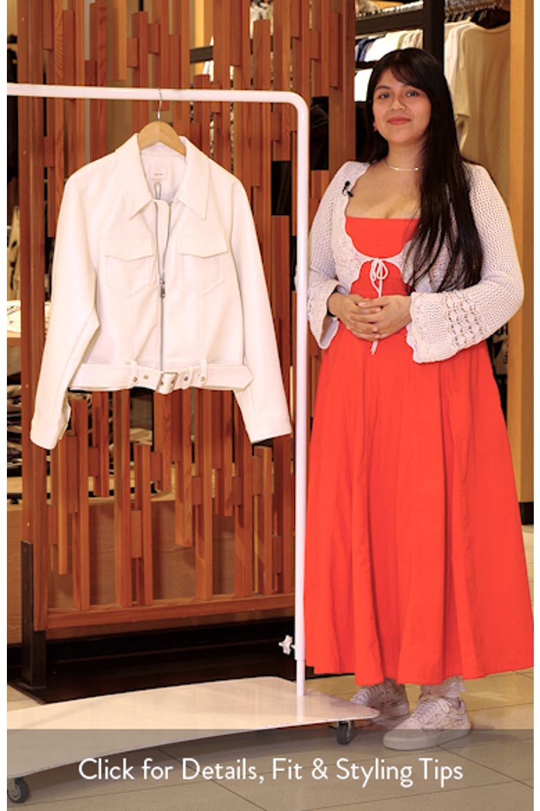 Saffira Belted Faux Leather Jacket video