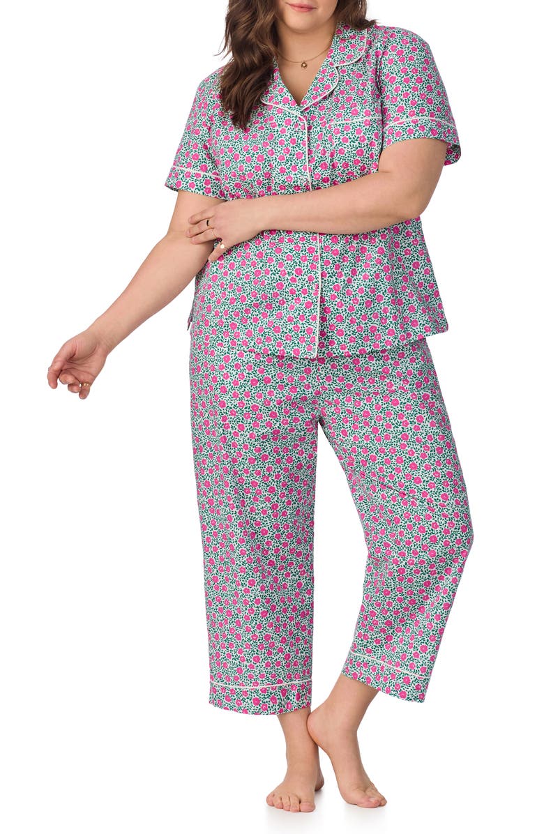 BedHead Pajamas Print Crop Organic Cotton Pajamas, Alternate, color, 