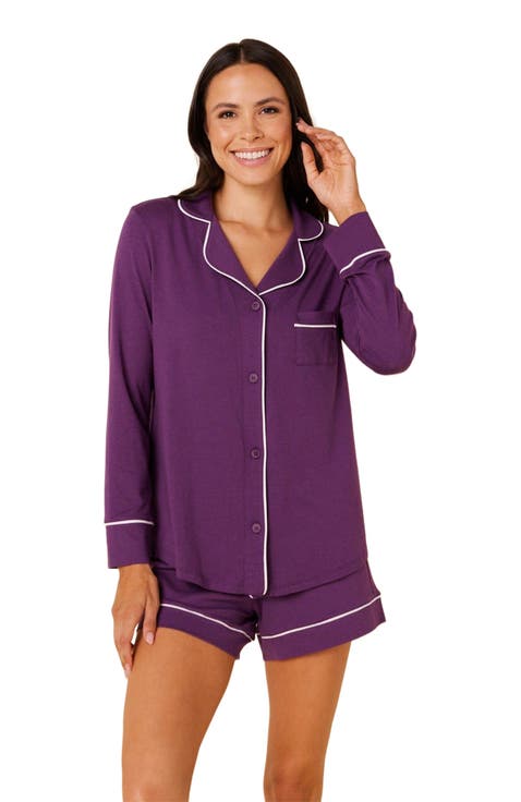 Pima Knit Long Sleeved Short Set