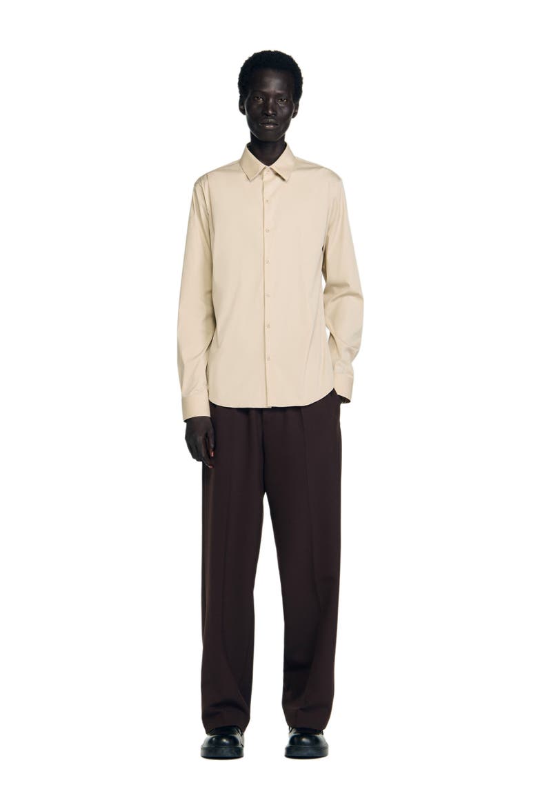 Plain shirt, Alternate, color, Beige