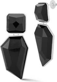 SPHERA MILANO Large Crystal Drop Earrings