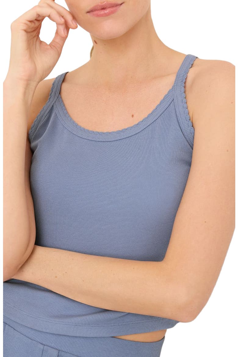 Dream Rib Cami Made with Organic Cotton, Alternate, color, Iris Blue