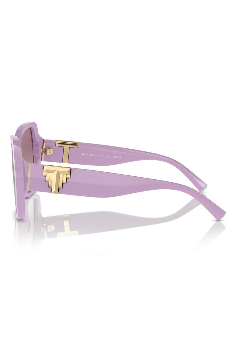 Tiffany & Co. 129mm Gradient Pillow Sunglasses, Alternate, color, Violet