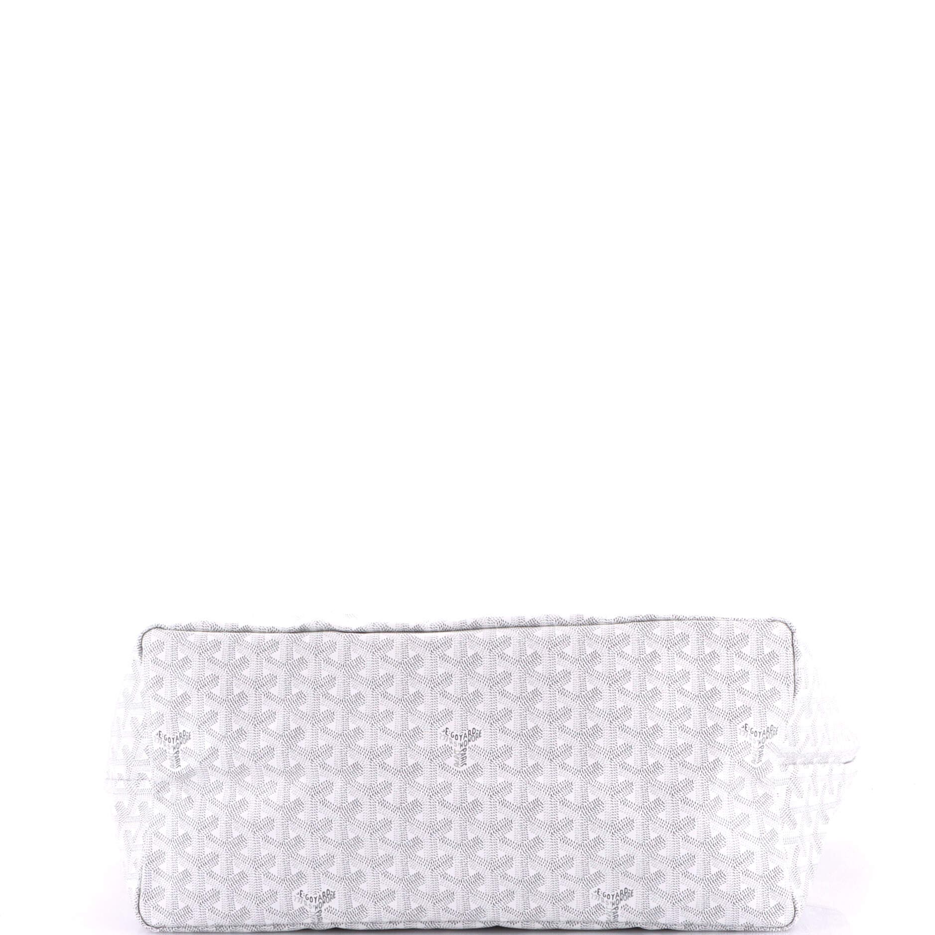 Pre-Owned Goyard Saint Louis Tote Coated Canvas GM, Alternate, color, White