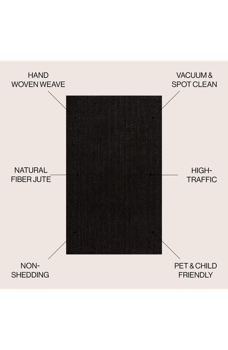 JONATHAN Y Pata Hand Woven Chunky Jute Area Rug, Alternate, color, Black