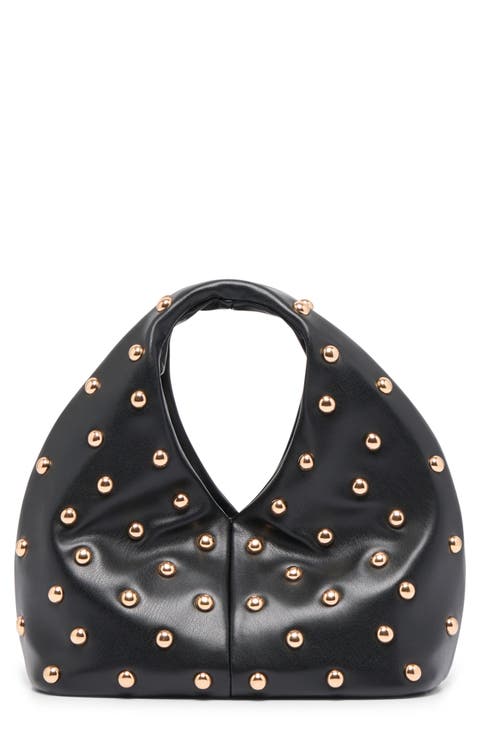 Dahlia Studded Faux Leather Shoulder Bag