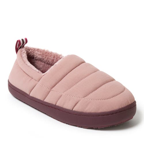 Shop Dearfoams Fern Ripstop Closed Back Slipper In Mauve
