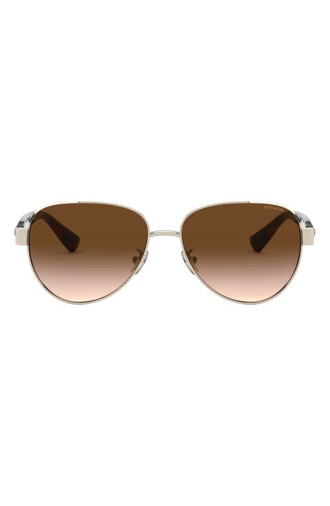 57mm Gradient Aviator Sunglasses