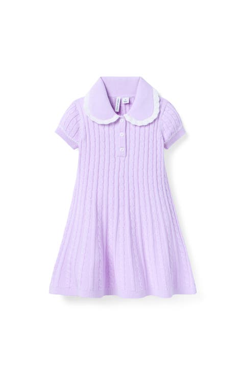 Cable Knit Sweater Dress (Infant)