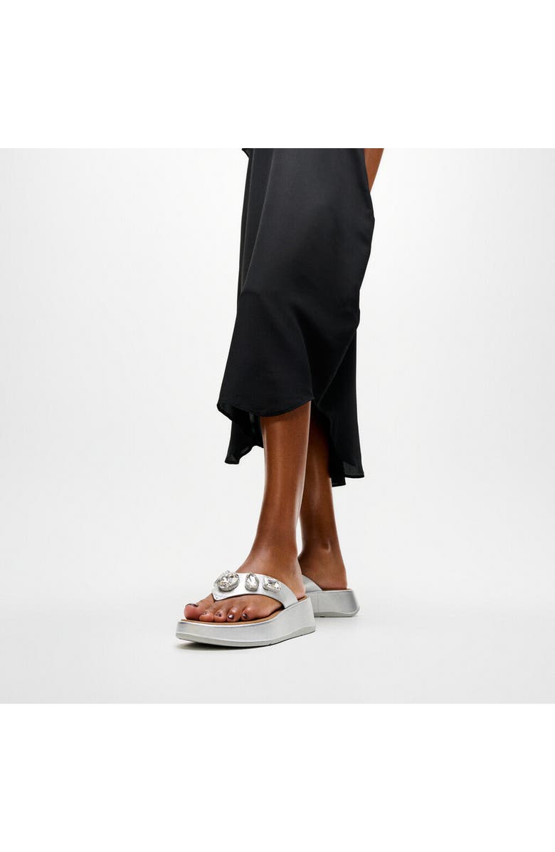 FitFlop F-Mode Ultra Toe Post Sandal, Alternate, color, Silver