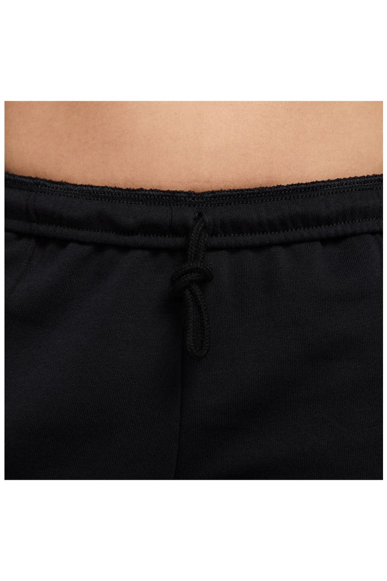 Chill High Waist French Terry Shorts, Alternate, color, 010 010 BLACK/SAIL